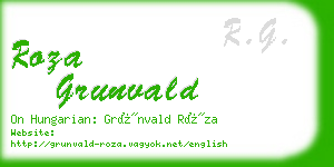 roza grunvald business card